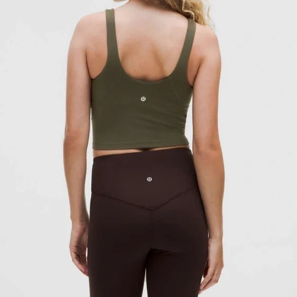 Lululemon Align Tank Top *light support A/B cup in dark olive size 4 - Picture 2 of 7